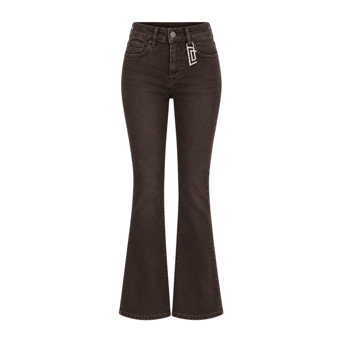 JPI26PJ116 - JIJIL PANTALONE TROMBETTA IN DENIM MORO