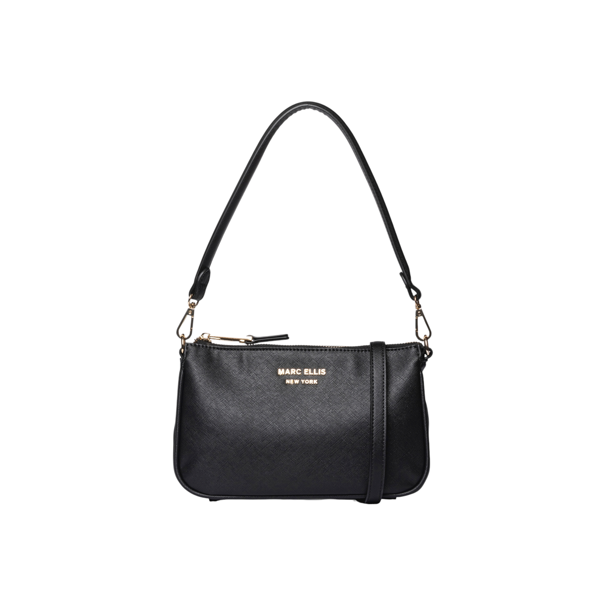 LILLY SHOUDER BAG BLACK GOLD MARC ELLIS