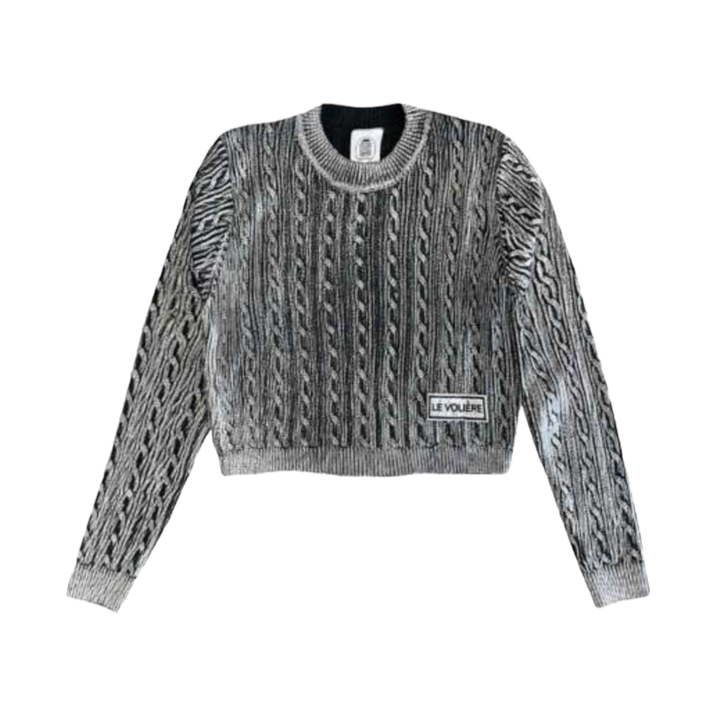 M706BL - Le Voliere Silver coated cropped mesh