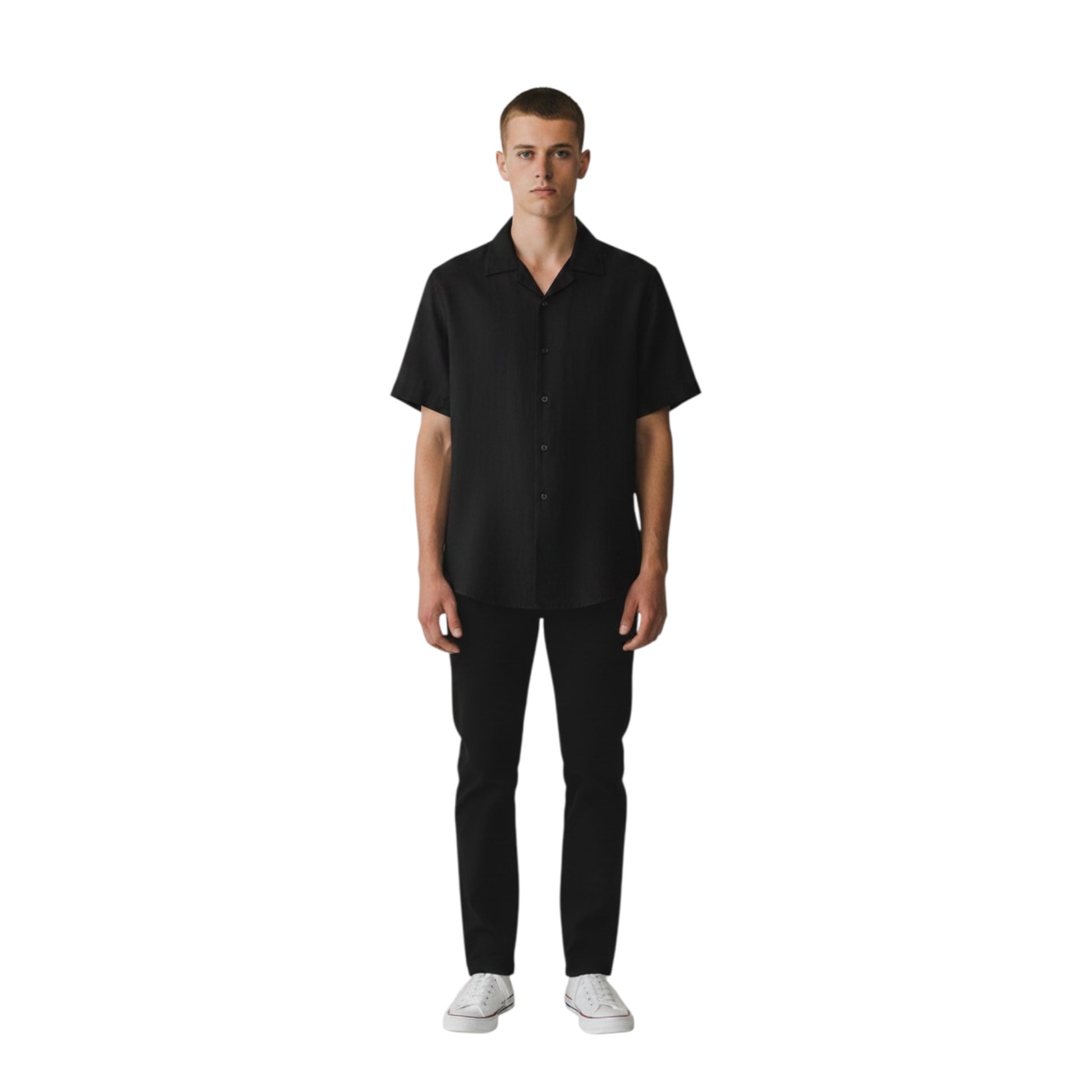 MARTIN03 - ALESSANDRO LAMURA CAMICIA M_M FORIO NERO