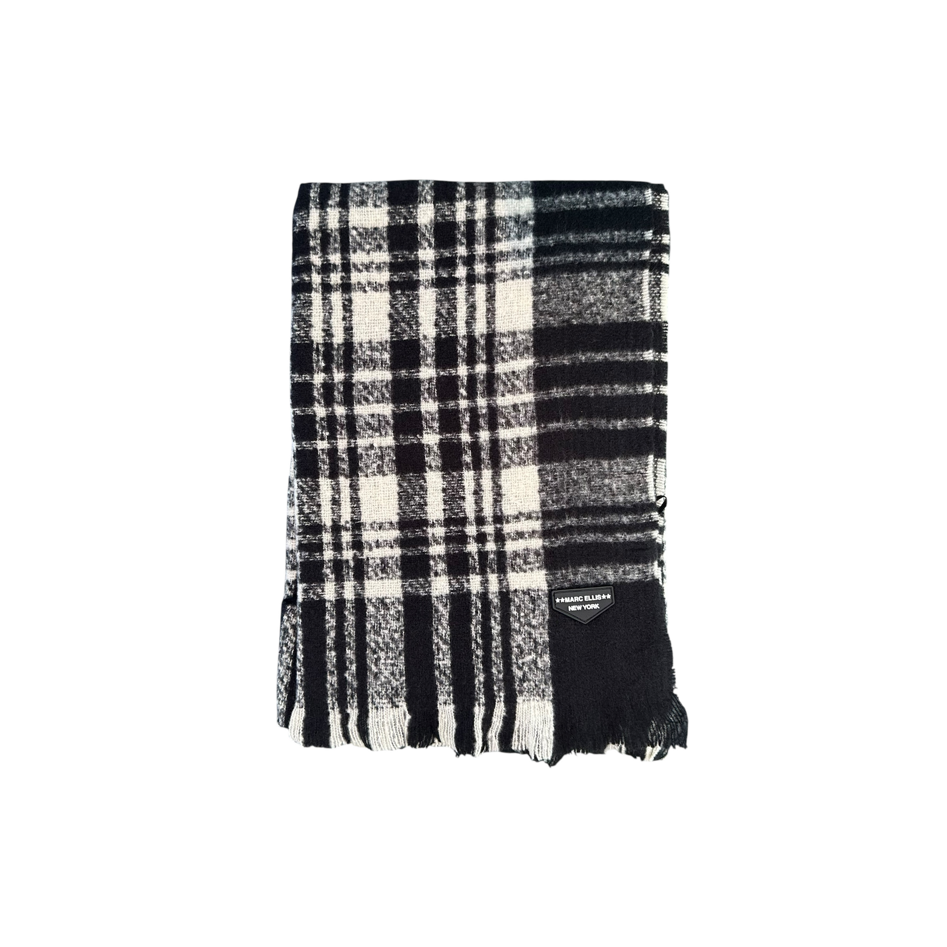 MES-215 - MARC ELLIS SCARF BLACK - WHITE