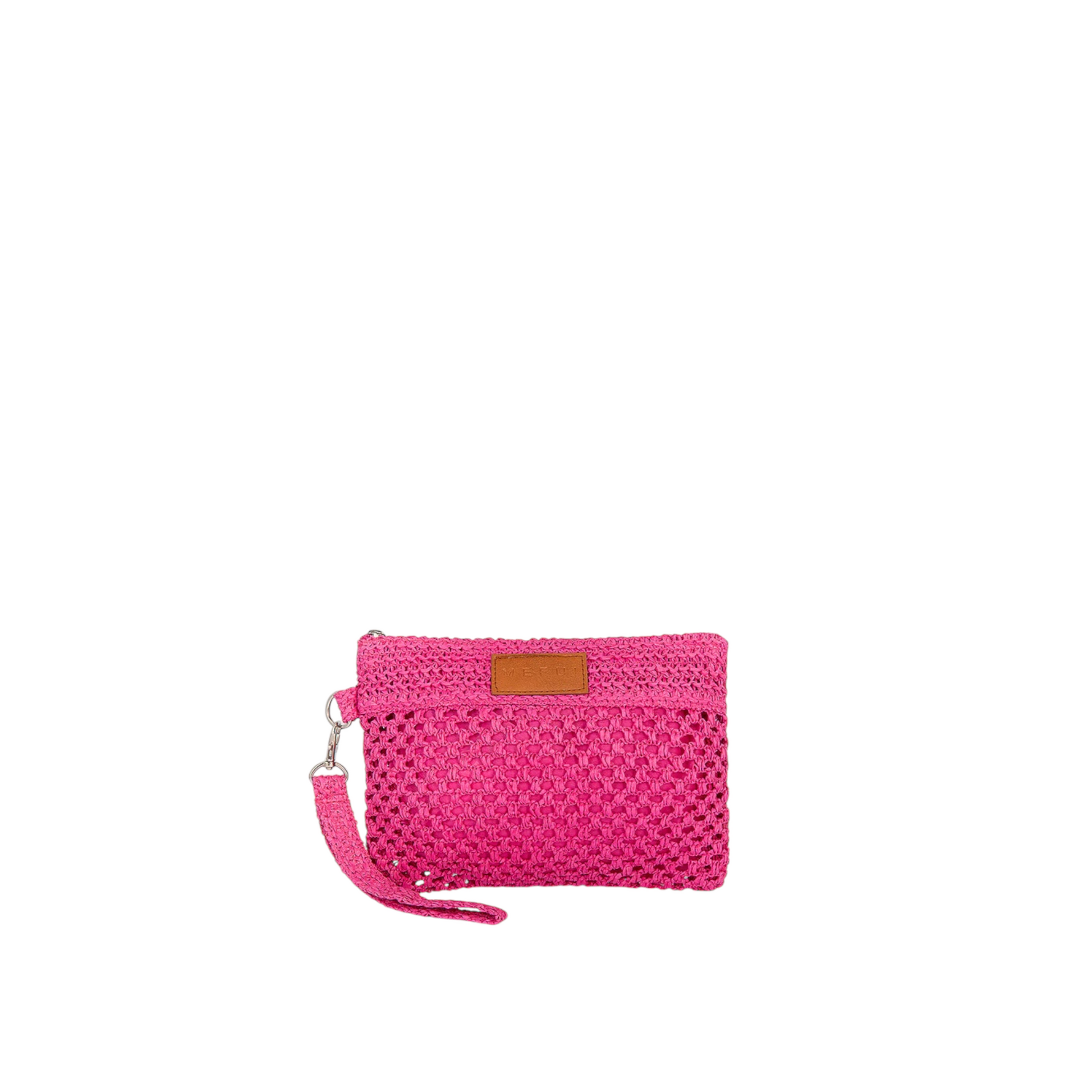 MF25-A077PK - Mini Pochette Paglia Fuxia
