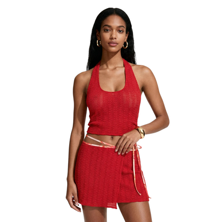 Me Fui - Top Halter Rosso