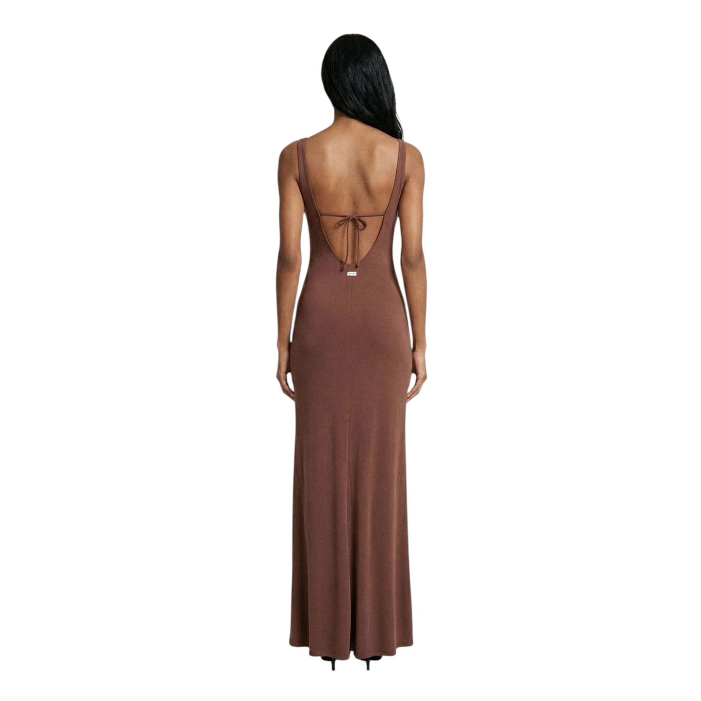 Me Fui - Abito Lungo Cut-Out Marrone