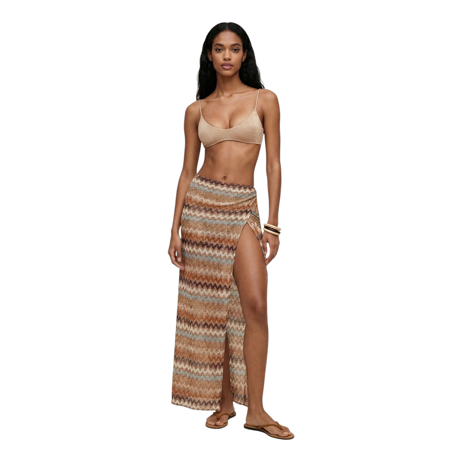 SW0407MC - ME FUI PAREO LUNGO CROCHET MULTICOLOR