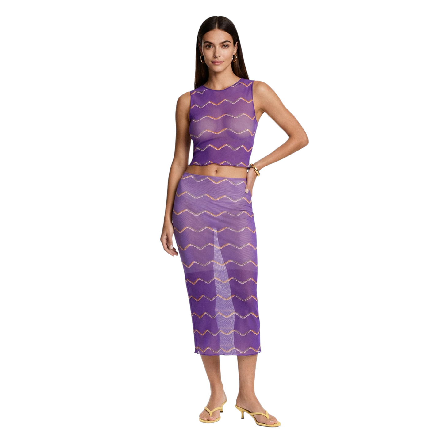 SW0508X33 - ME FUI CANOTTA TULLE FANTASIA VIOLA