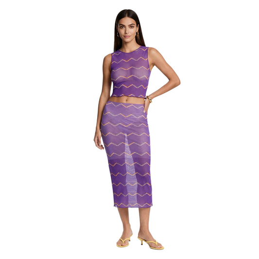 SW0508X33 - ME FUI CANOTTA TULLE FANTASIA VIOLA