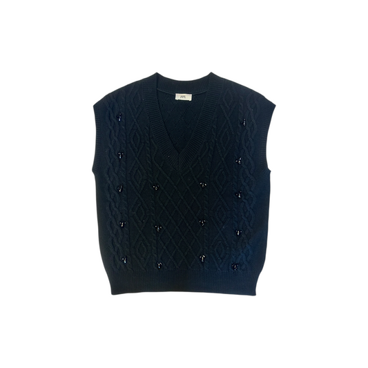 MK009 - JIJIL GILET GIOIELLO NERO