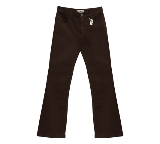 PJ111 - JIJIL PANTALONE DENIM TROMBETTA MORO