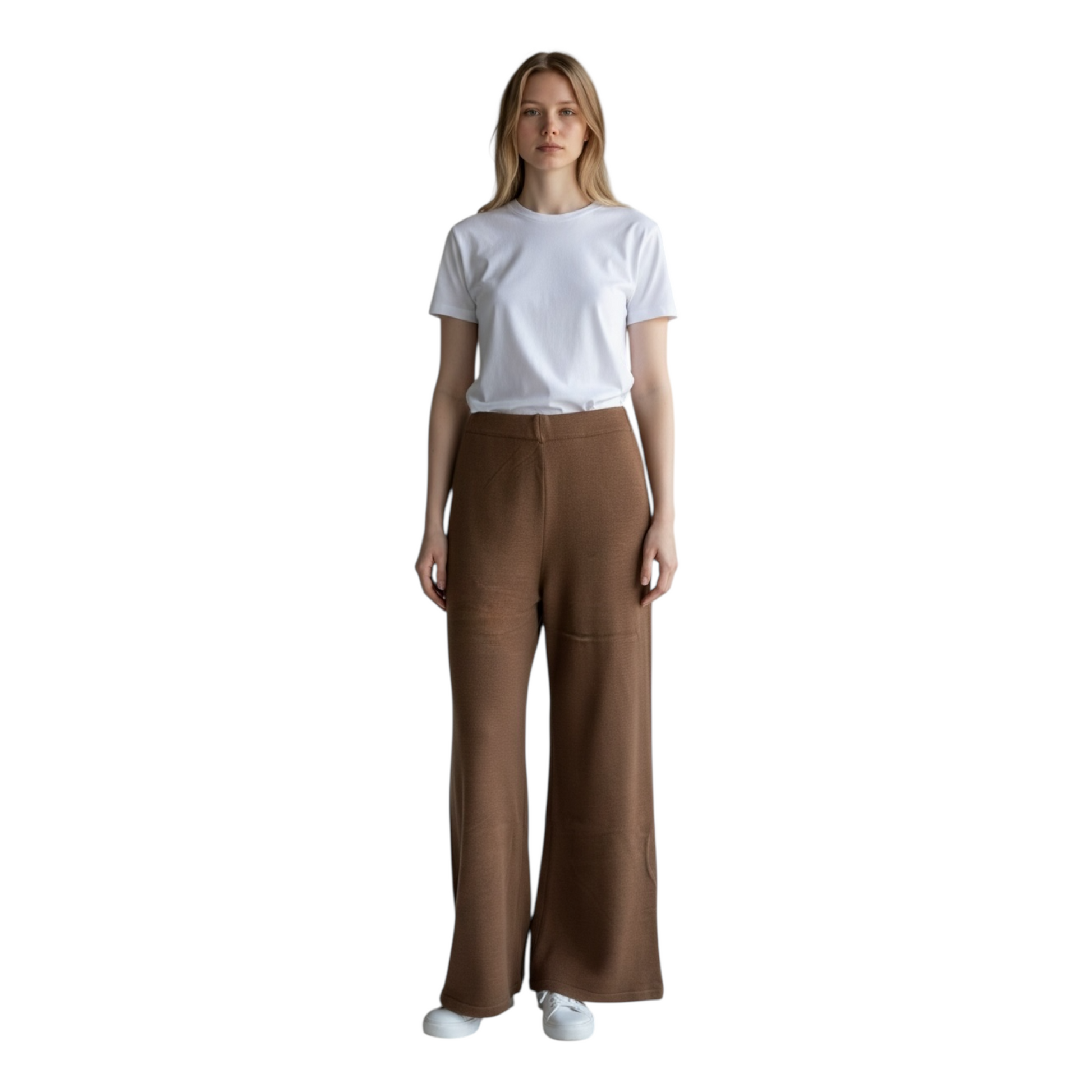 PK015 - JIJIL PANTALONE IN MAGLIA  CAMEL