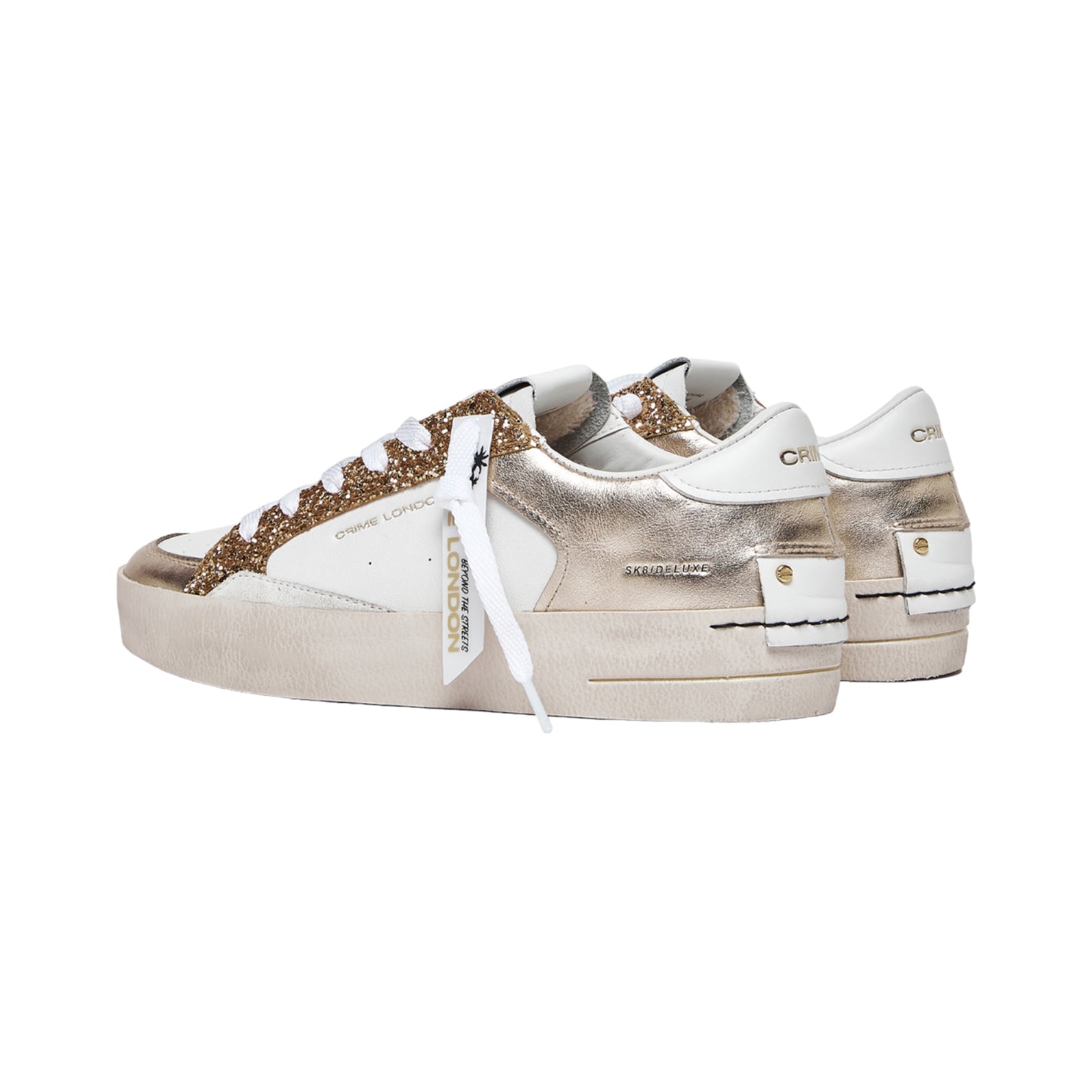 Crime London - Sneakers Sk8 Deluxe Platinum Glam