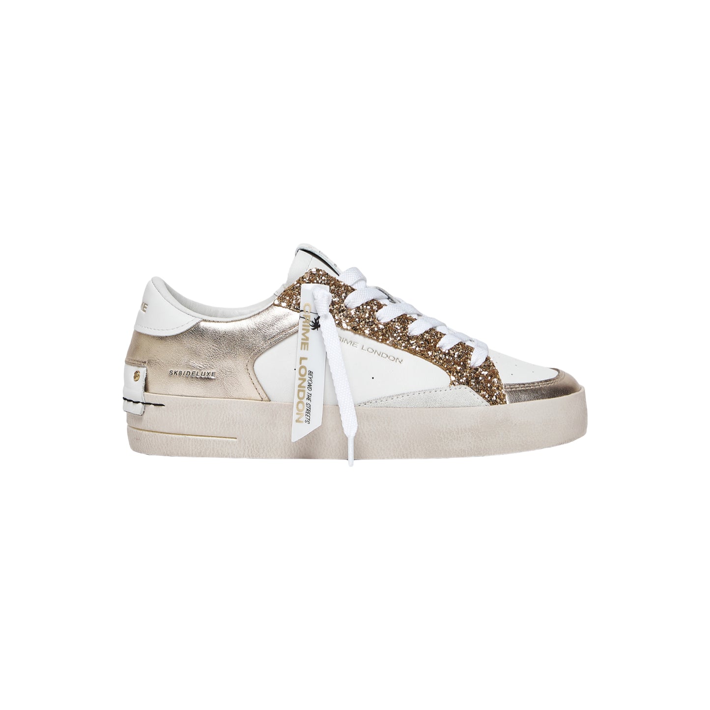 Crime London - Sneakers Sk8 Deluxe Platinum Glam