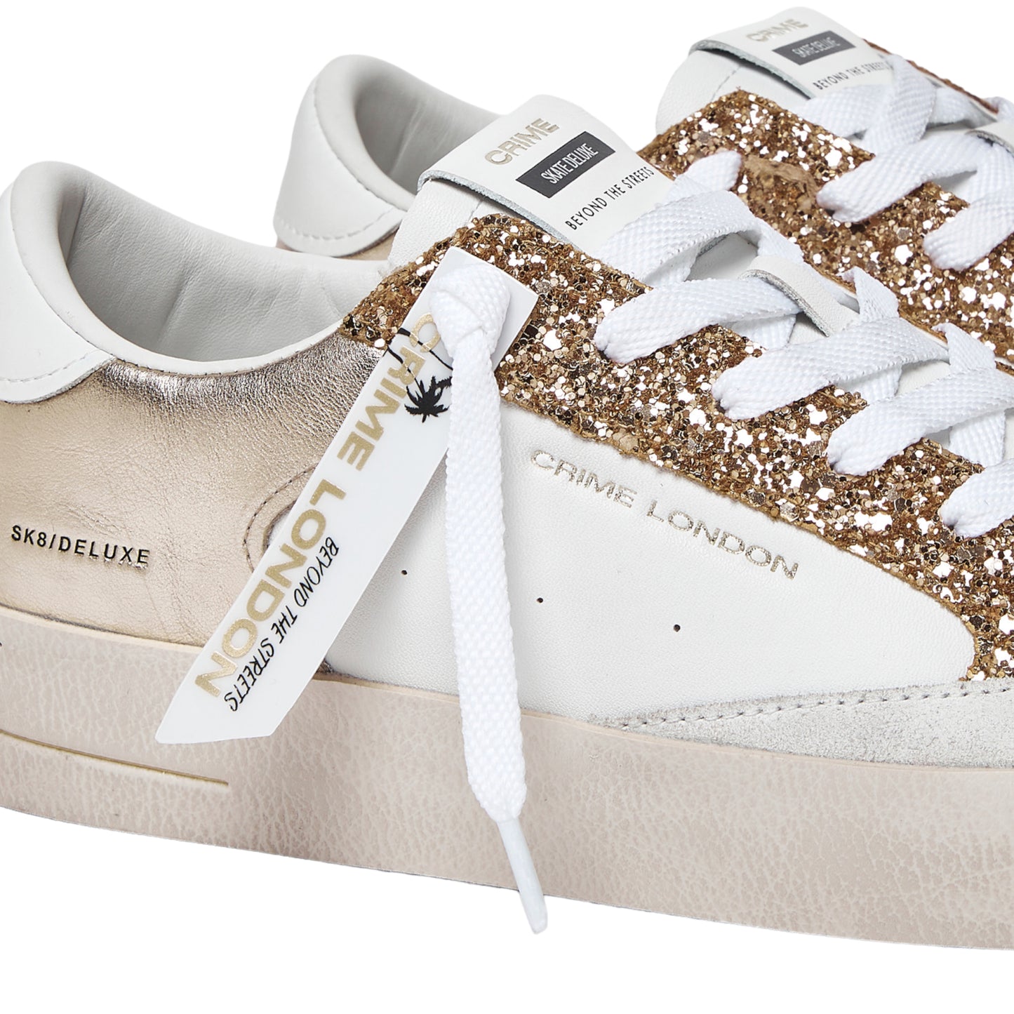 Crime London - Sneakers Sk8 Deluxe Platinum Glam