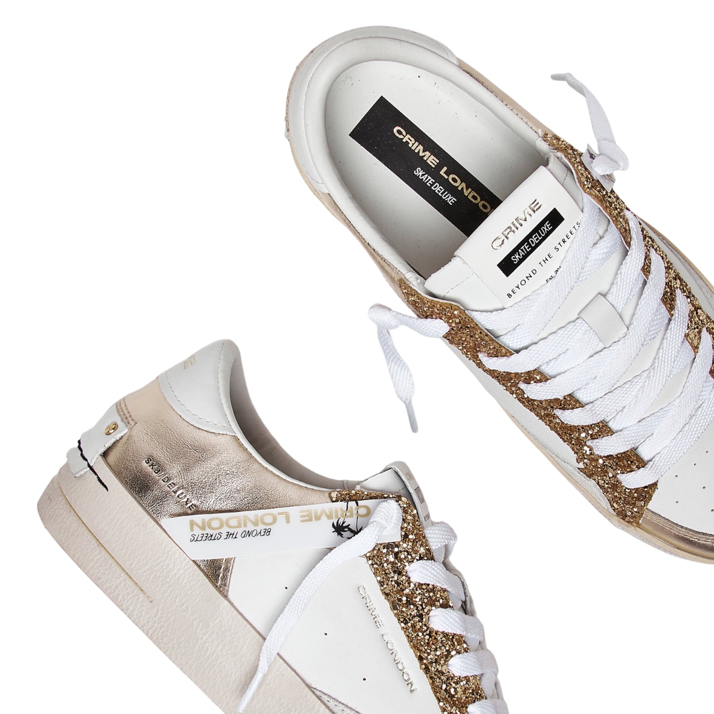 Crime London - Sneakers Sk8 Deluxe Platinum Glam