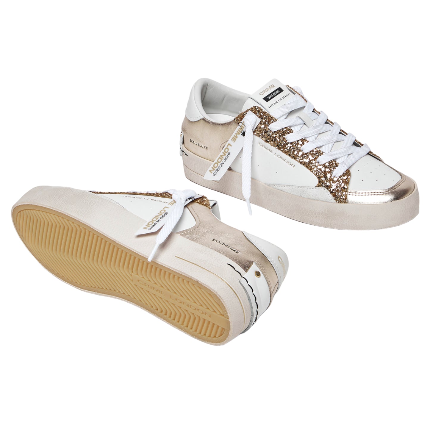 Crime London - Sneakers Sk8 Deluxe Platinum Glam