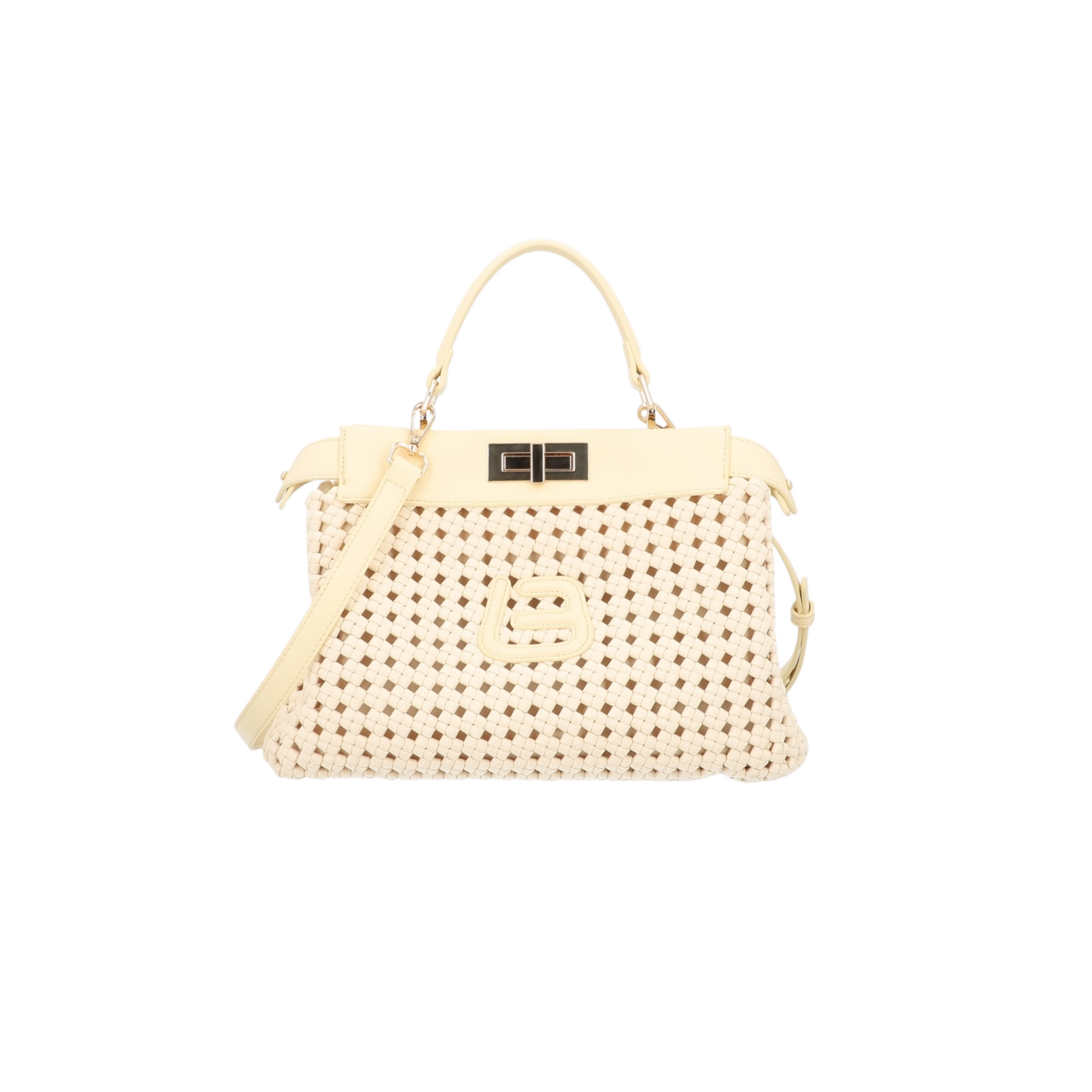 SALLYWOV - LA FILLE DES FLEURS BORSA SALLY WOVEN IVORY