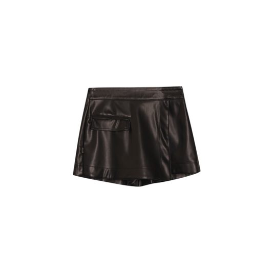 SH149 - JIJIL SHORTS ECOPELLE NERO