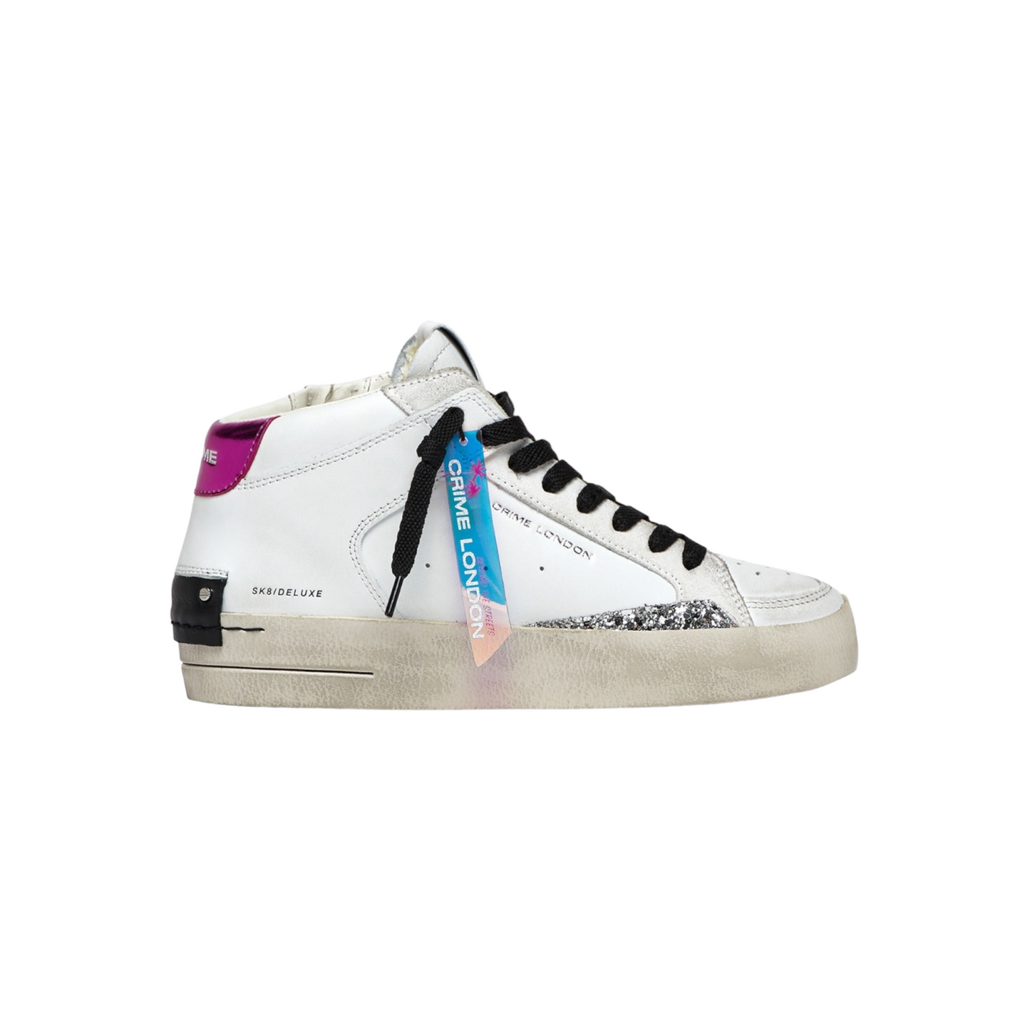 Crime London - Sneakers Sk8 Deluxe Mid Rainbow Plum