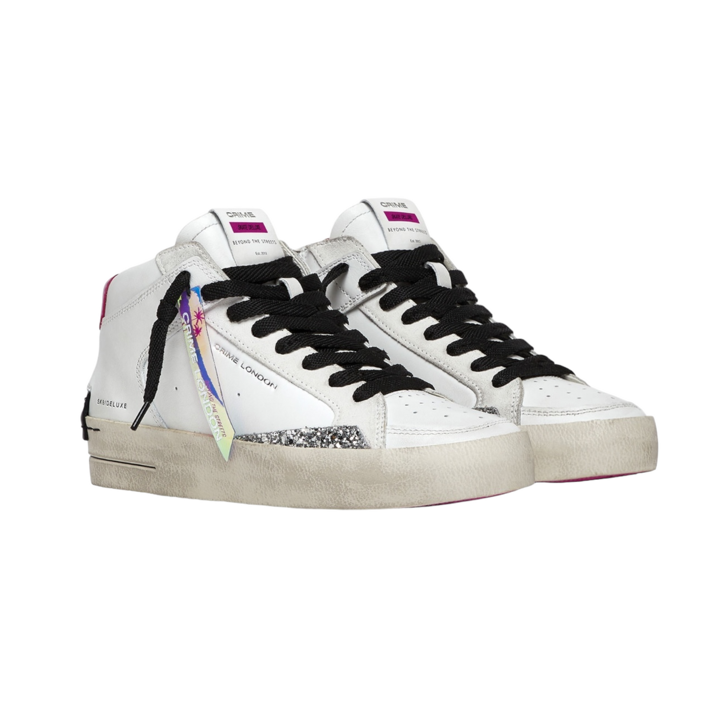 Crime London - Sneakers Sk8 Deluxe Mid Rainbow Plum