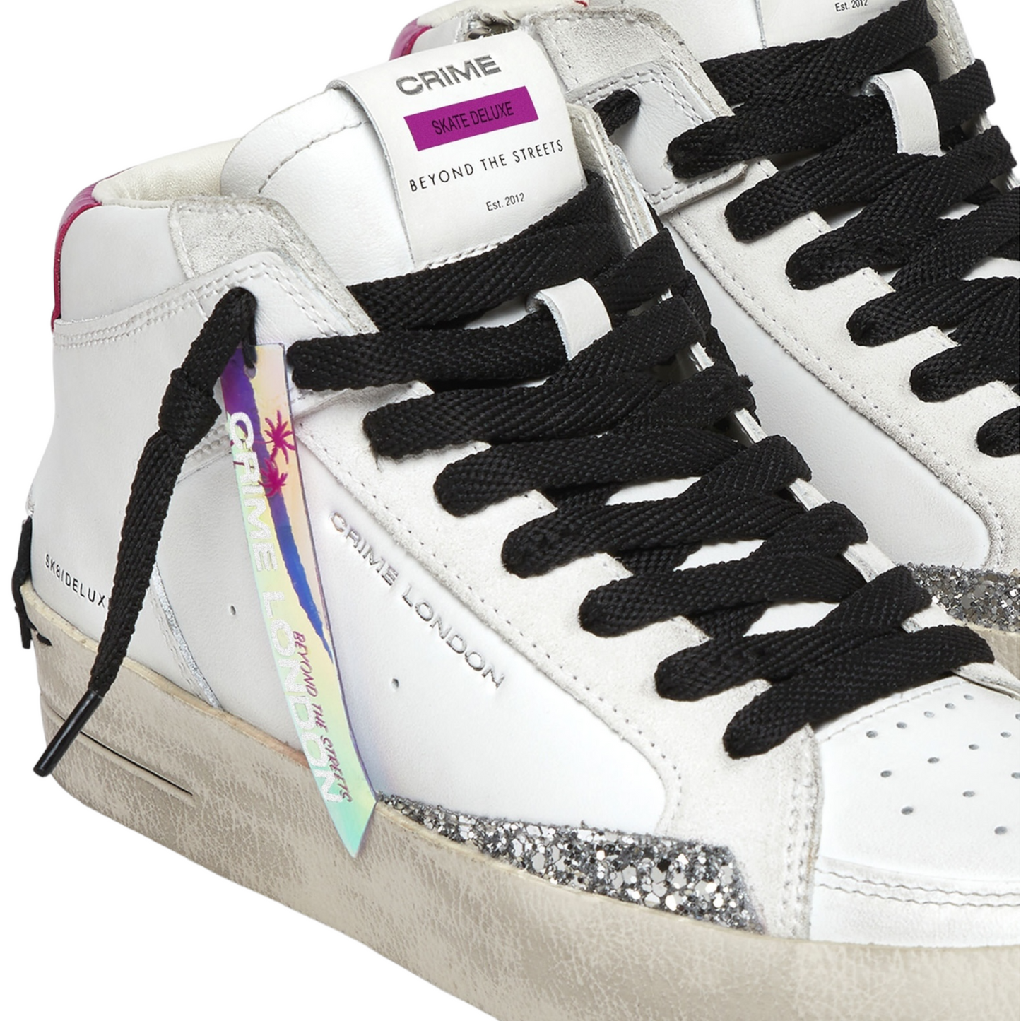 Crime London - Sneakers Sk8 Deluxe Mid Rainbow Plum