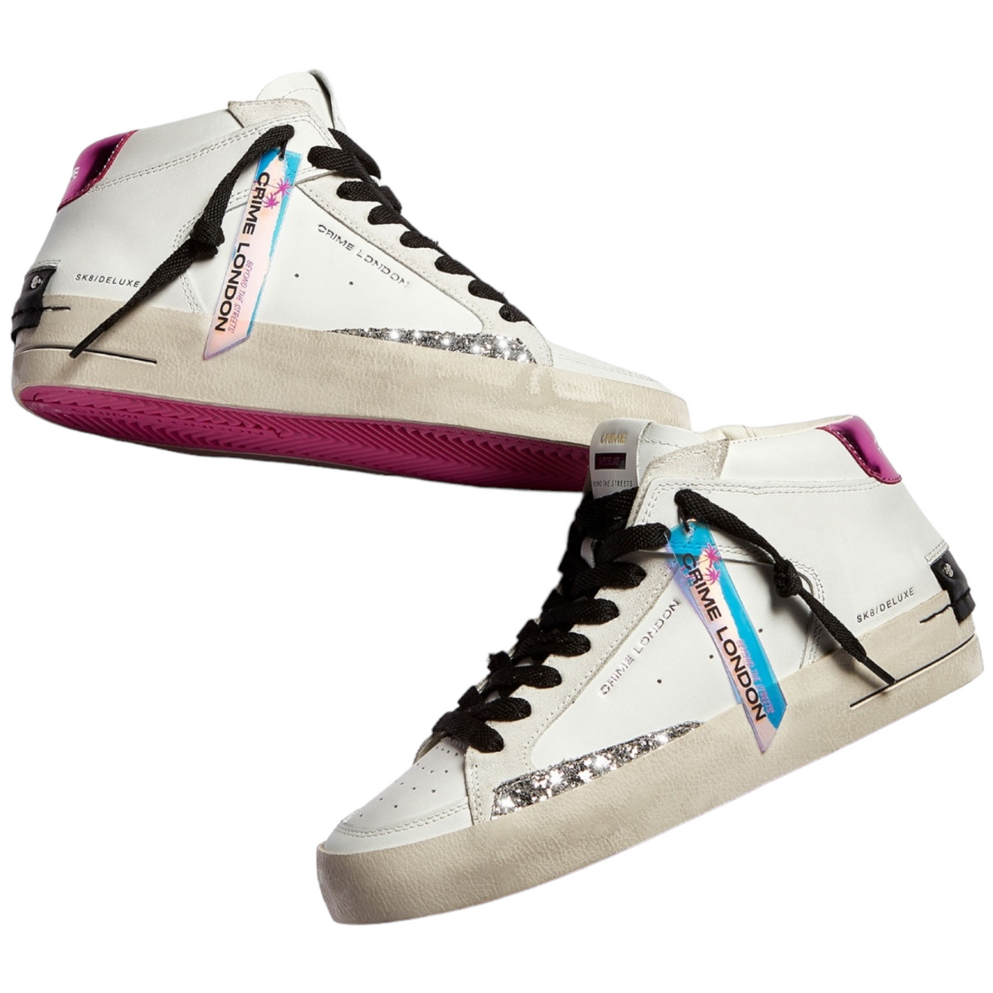 Crime London - Sneakers Sk8 Deluxe Mid Rainbow Plum