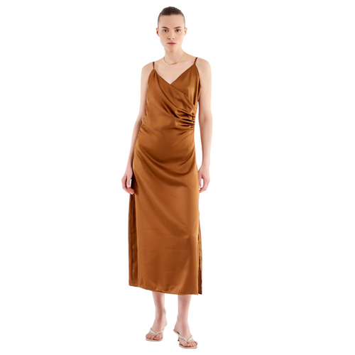 Vicolo - Abito Satin Tabacco
