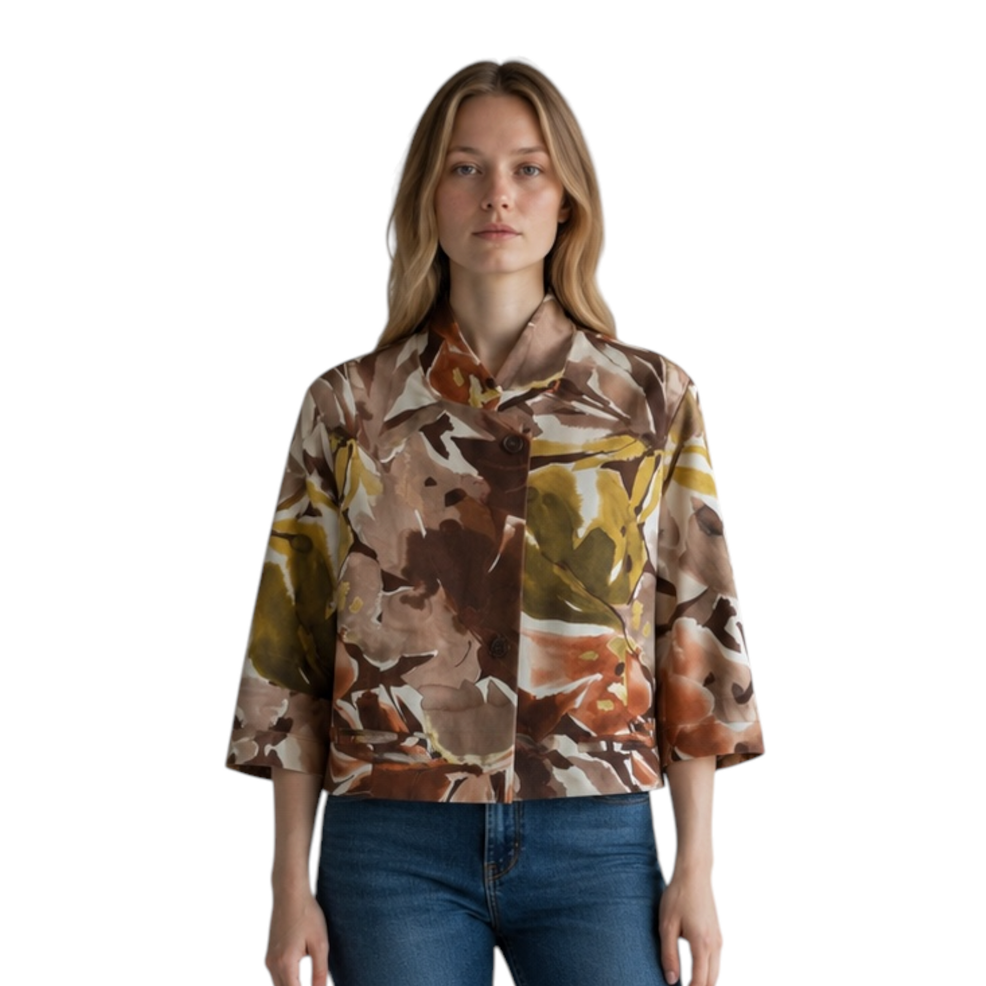 TAB2099 - VICOLO BLAZER CORTO MARRONE