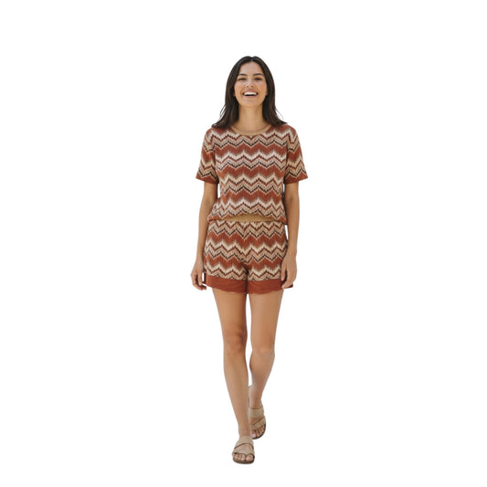 TAB2555 - VICOLO SHORTS WAVE BORDEAUX