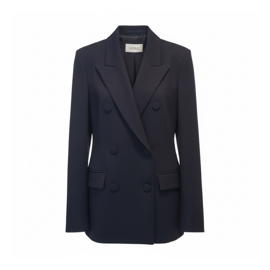 TAC0213 - VICOLO GIACCA DOPPIOPETTO BLUE GESSATO