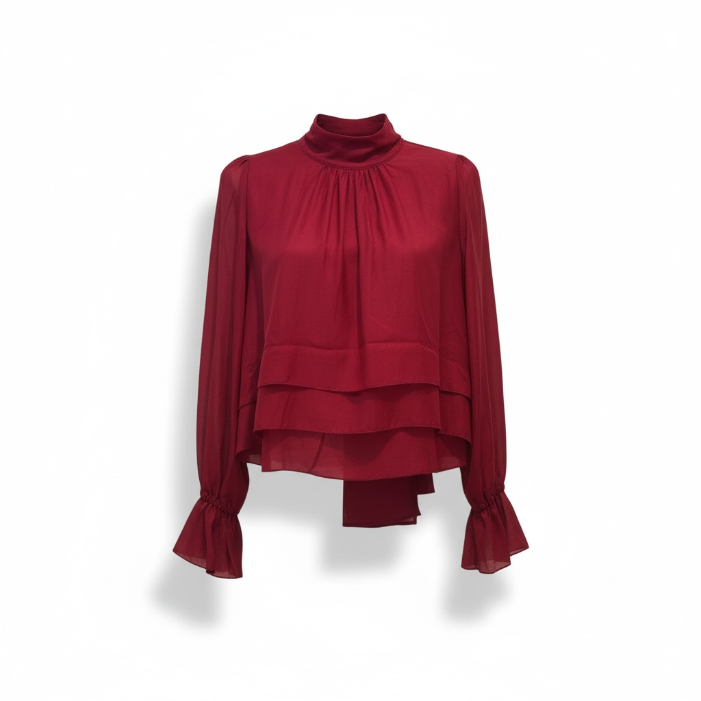 TAC0430 - VICOLO CAMICIA BALZE ROSSO