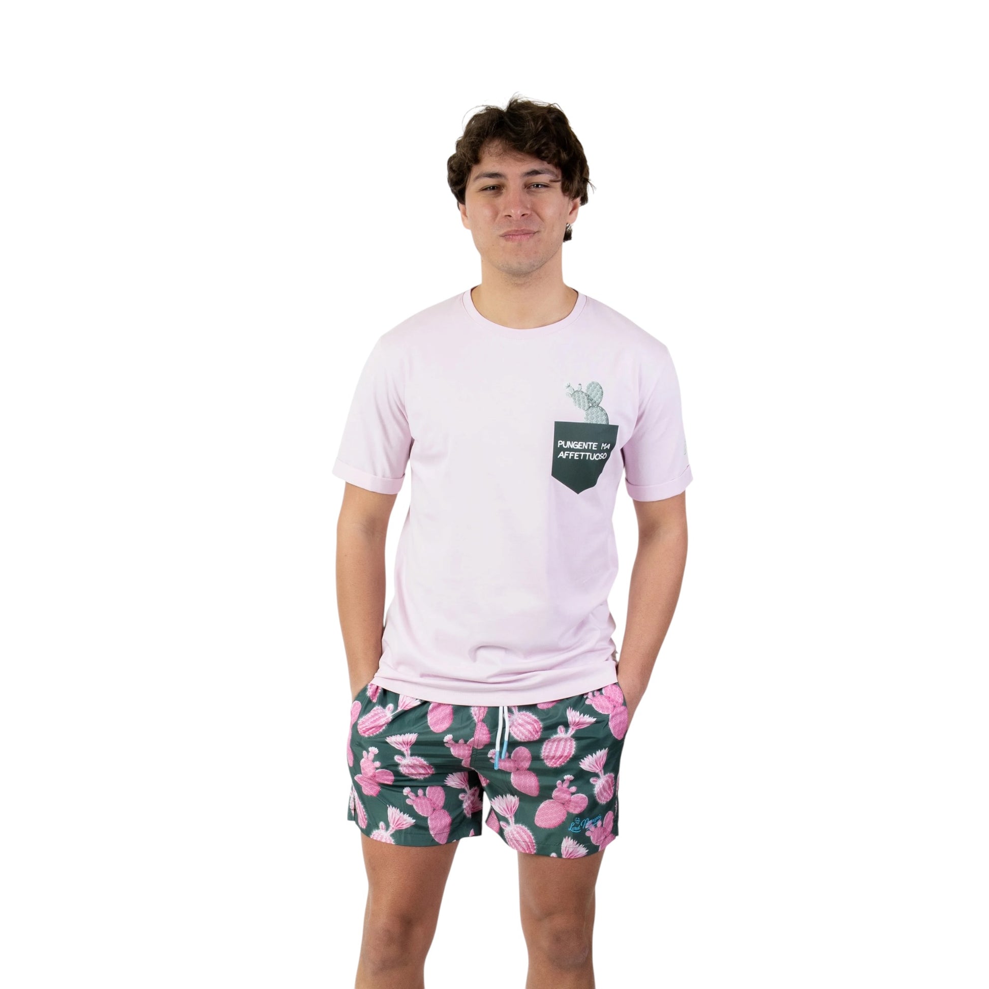 TM26-CACTUS - LORD PARTENOPEI T-SHIRT CACTUS ROSA