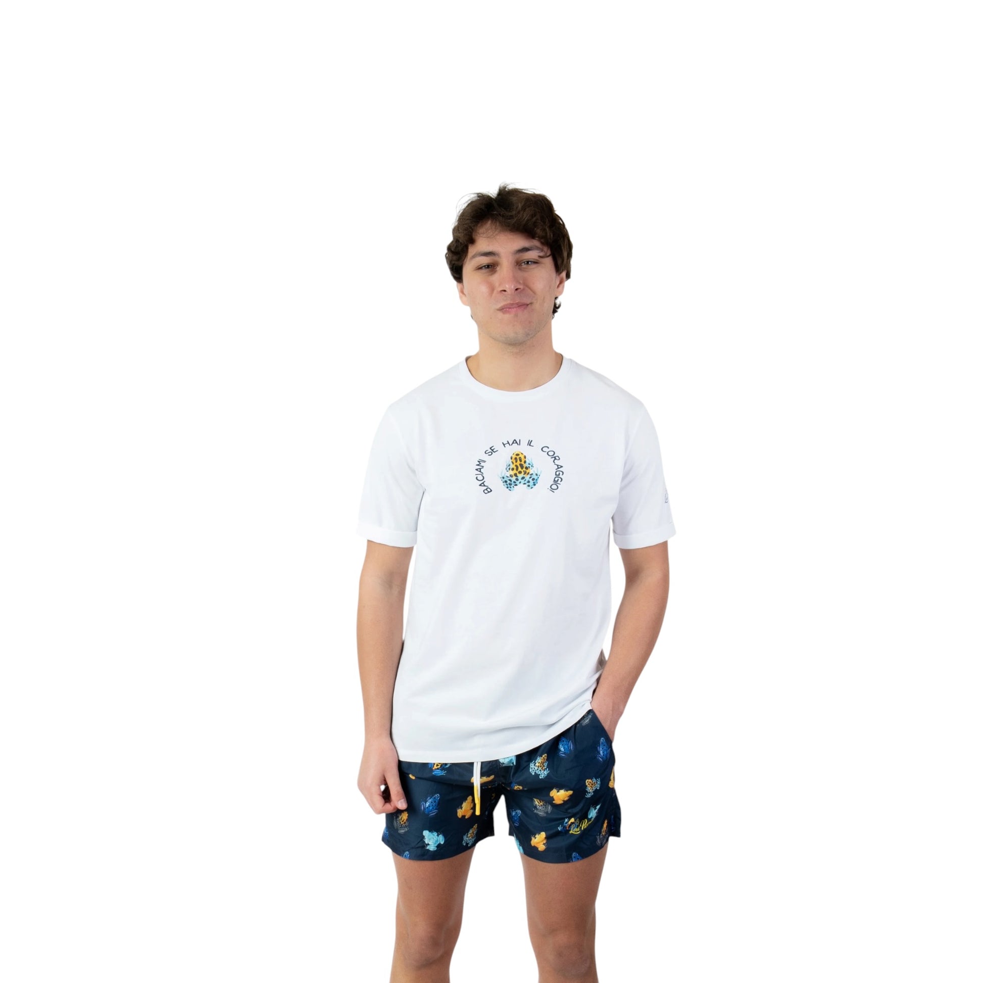 TM26-FROG - LORD PARTENOPEI T-SHIRT FROG BIANCO