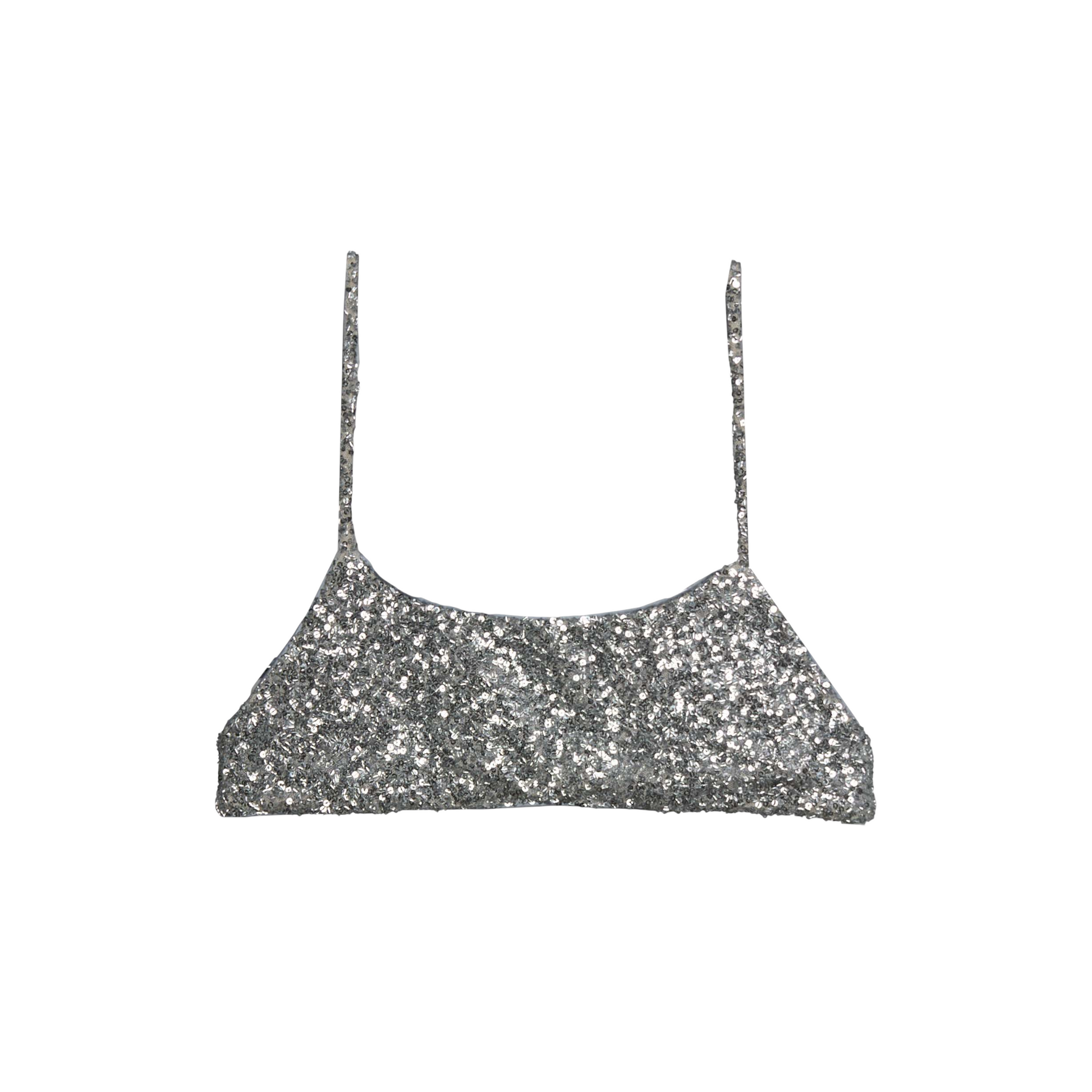 TP136 - JIJIL TOP CON PAILLETTES SILVER