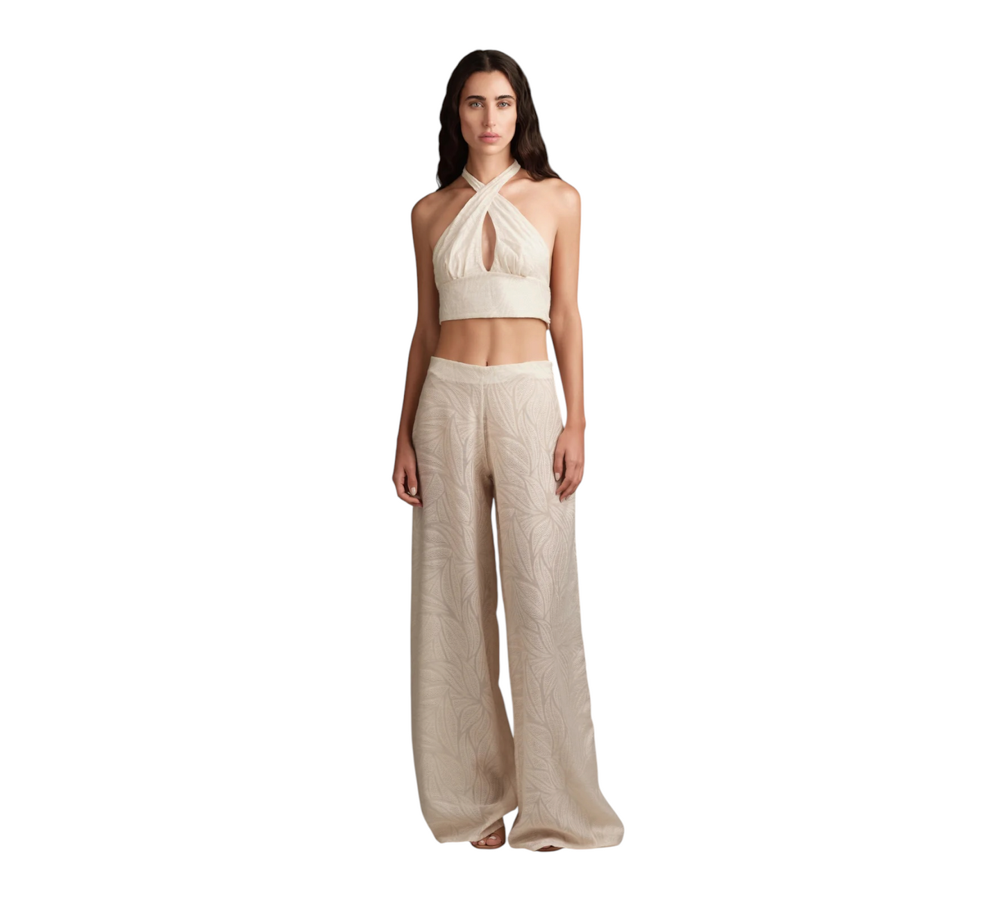 TPC61114 - COTAZUR CROP TOP FOLIACE AVORIO
