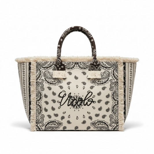 XAB0005 - BORSA IBIZA BANDANA MAXI BURRO MORO