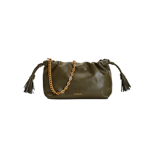 XAB0035 - VICOLO BORSA TASSEL MILITARE