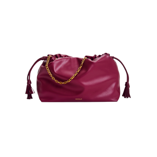 XAC0007 - VICOLO Borsa Tassel Medium VINO
