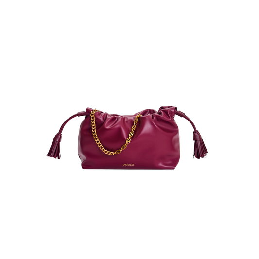 XAC0008 - VICOLO Borsa Tassel Small VINO