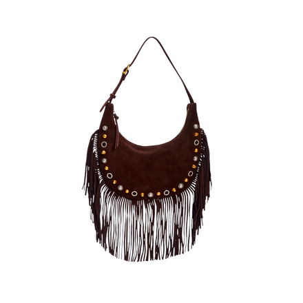 Vicolo - Borsa Calida Hobo con Frange