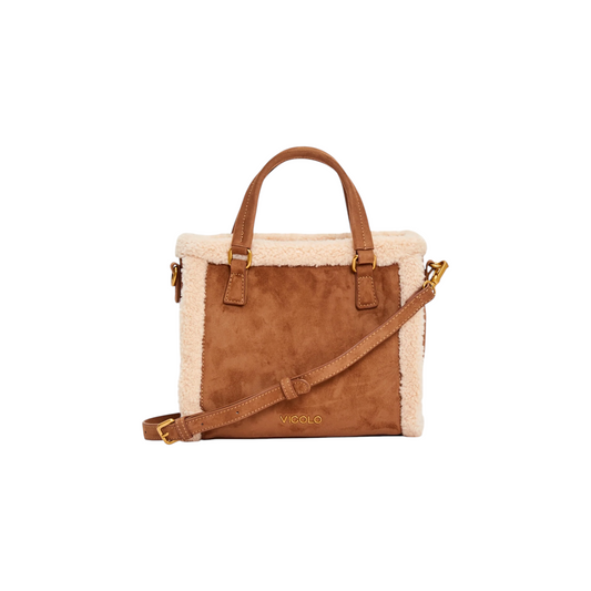 XAC0041 - Vicolo Borsa Lumi Mini Beige Marrone