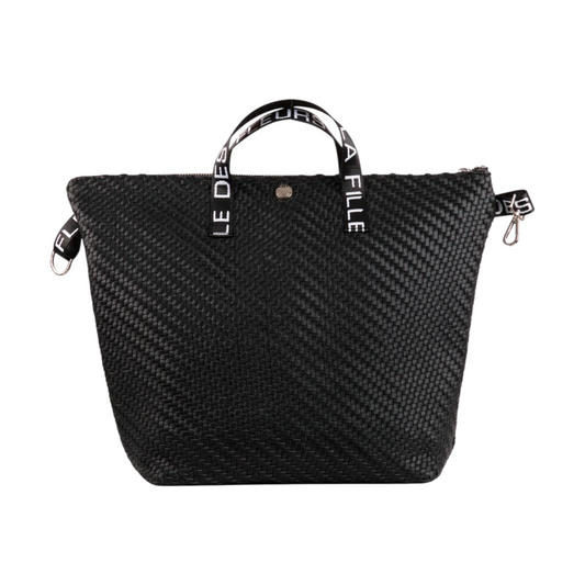 ANITAINT - LA FILLE DES FLEURS ZAINO ANITA INTRECCIATO BLACK