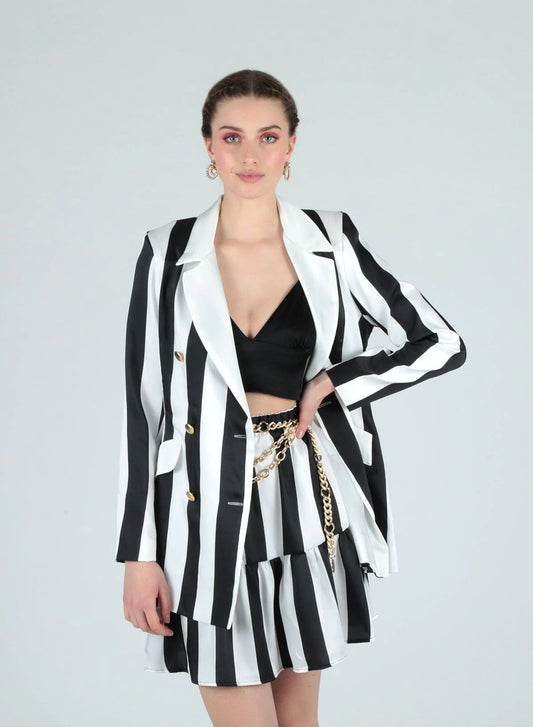 Le Aviiere - Blazer a rayas