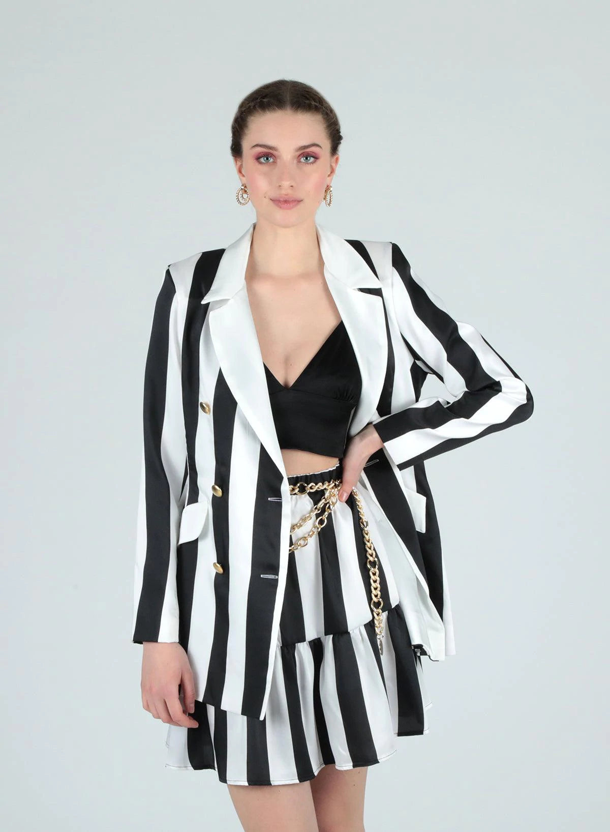 Le Aviiere - Striped Blazer